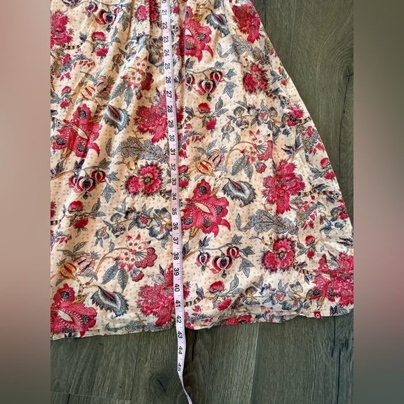 BIBA Women Beige Floral Printed A-line Cotton Kurta Top Tunic Size 38 - Picture 6 of 12